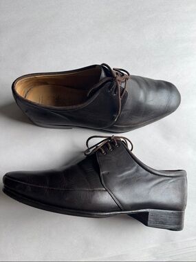 Bally Brenzo Mens 8N Oxford Derby Shoes  Chocolate Brown leather office dressy